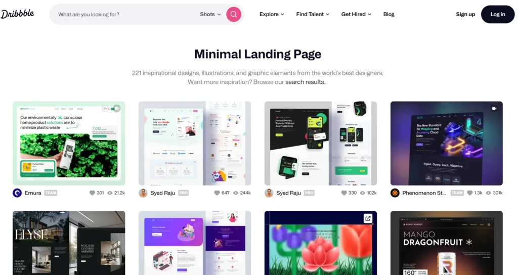 dribbble首頁圖 dribbble首頁圖