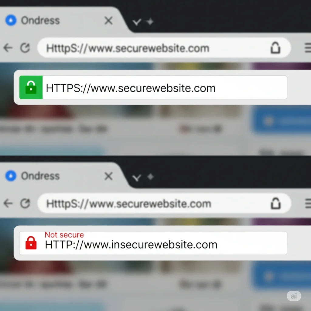 有無https網址示意圖 有無https網址示意圖